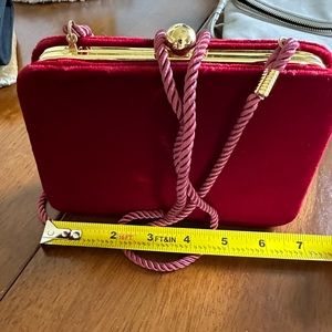 Red velvet clutch